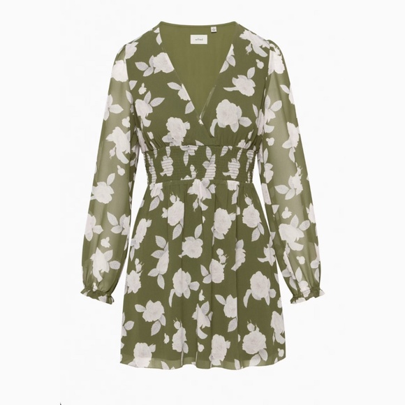 Wilfred Wistful Dress | Grotto Green/Mochi Pink | Size Small - Picture 7 of 8